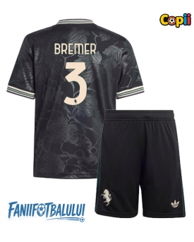 Juventus Gleison Bremer #3 Echipament de Fotbal Replică 2025-26 Copii Treilea (+ Șorturi)